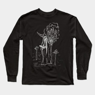 a wizard contemplates fire Long Sleeve T-Shirt